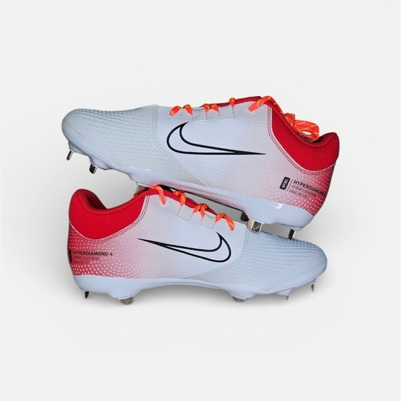 Nike Shoes - Nike Hyperdiamond 4 Pro Fastpitch Cleats Women 7.5 Metal Red White